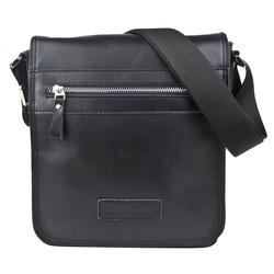 Кожаная мужская сумка Pontevico Premium black (арт. 5080-51)