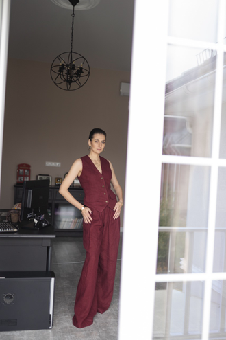 Жакет укороченный (бордо)