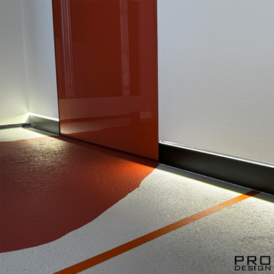 Плинтус скрытого монтажа Pro Design 323 Белый Муар