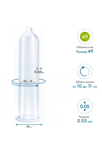 124 ПРЕЗЕРВАТИВЫ MY.SIZE, ЛАТЕКС, 16 СМ, 4,9 СМ, 3 ШТ.