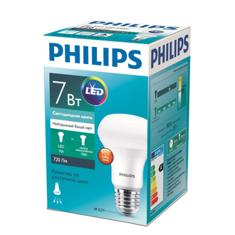 Лампа светодиодная Philips ESS LED 7-70W E27 4000K 230V R63