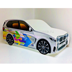 ЗАБ026 Кровать "Х5" белая со стрелками. Размер: 740*670*1740. Спальная зона: 700*1570.