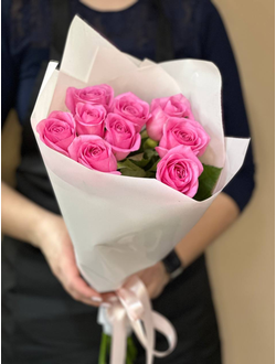 букет из розовых роз, розова роза, доставка роз Иркутск, магазин цветов Иркутск
