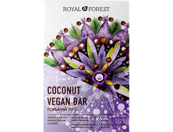 Шоколад горький "Vegan Coconut Bar" 70%, 50г (Royal forest)