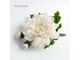 Заколка/брошь "Белая хризантема".