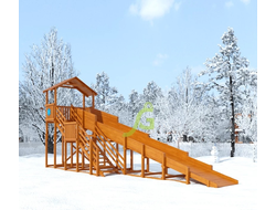 Зимняя горка "IgraGrad Snow Fox (Домик)", скат 10 м