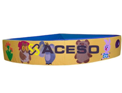 «Сухой бассейн» с аппликацией (угловой) - Винни-Пух желтый