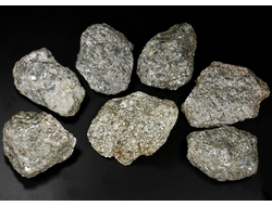 Кварц-слюдяной сланец в ассортименте, Россия, Северный Кавказ, КЧР, река Малый Блыб (45-60 мм, 50-58 г) №29786