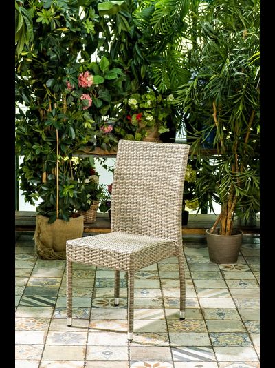 Плетеный стул ROME светло-коричневый без ручек