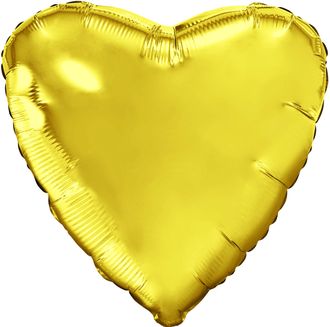 шар сердце золото 45см (фшц)