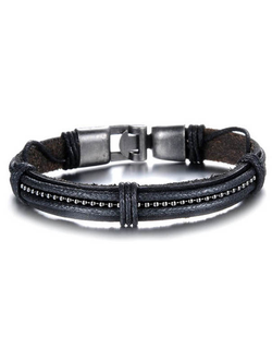 Мужской кожаный браслет «Tempter»