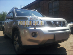 Защита радиатора Nissan X-Trail T31 2007-2011 chrome середина