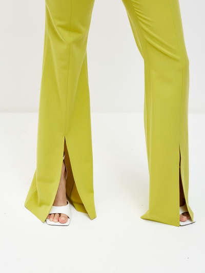 Брюки клеш от колена. Салатовый
