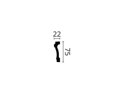 Дверной наличник WL6 WALLSTYL® - 75*22*2000мм
