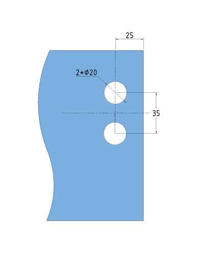 A82K Ответная часть замка на стекло с притвором
