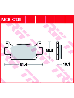 Тормозные колодки передние TRW MCB823SI (EBC FA410) для квадроциклов Honda TRX 500/680/700 FA, FE, Fourtrax, XX