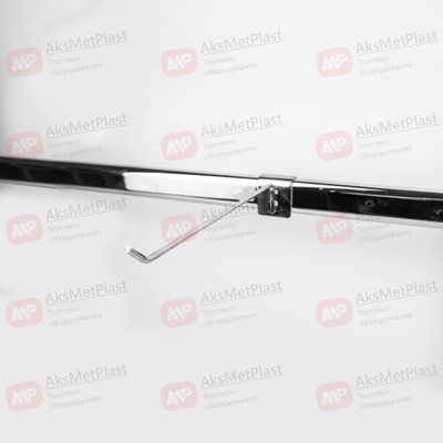 U003 Крючок хром d-5мм на овальную-прямоугольную трубу универсальный L=150 мм