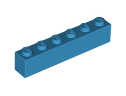 Brick 1 x 6, Dark Azure (3009 / 4641356 / 6225539)