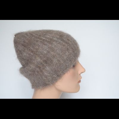 Шапка мохеровая вязаная темно-бежевая Vizio Италия 9020 CYO