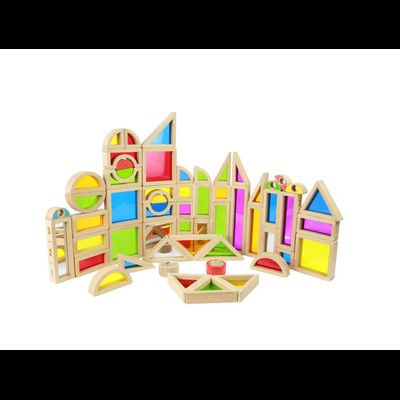 Радужные блоки с зеркалами (58 шт)