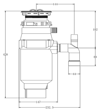 Измельчитель пищевых отходов D560-1L