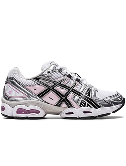 Asics Gel Nimbus 9 White Black Серебристые с черным