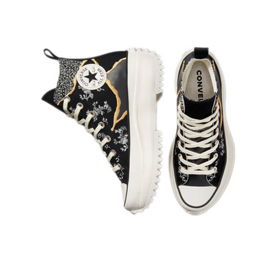 женские оригинальные кеды Converse Run Star Hike черные высокие с вышивкой купить в спб 172424C