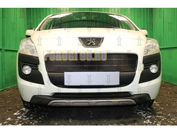 Защита радиатора Peugeot 3008 2009-2013 black верх