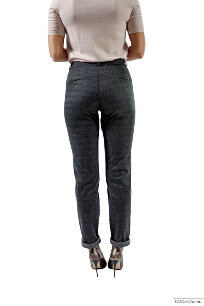 Брюки женские серые стрейч Linea Cinque 44/21270 (р. XL / 52 RU)