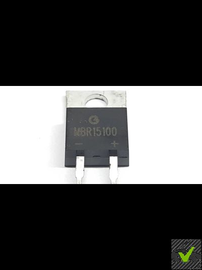 Выпрямитель Шоттки, 100 В, 15 А, Двойной Общий Катод, TO-220AB, 3 вывод(-ов), 920 мВ