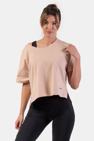 Футболка ORGANIC COTTON LOOSE FIT “THE MINIMALIST” CROP TOP 417 Лосось