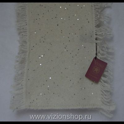 Белый вязаный шарф с бахромой Vizio италия фото