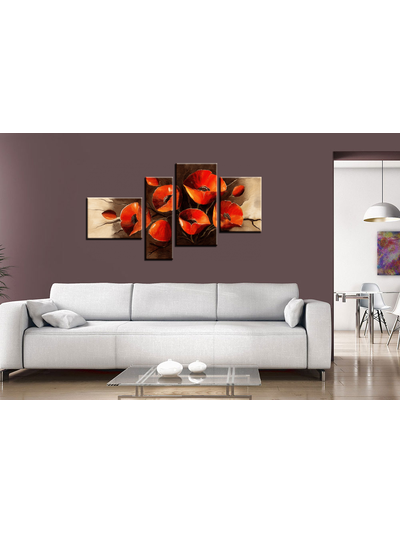 Модульная картина "Маковое счастье"