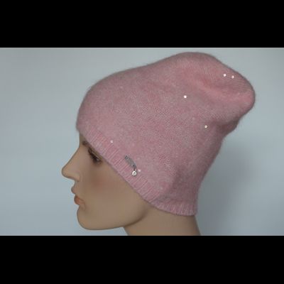 Розовая тонкая зимняя шапка для женщин Vizio Италия 6948 CLO
