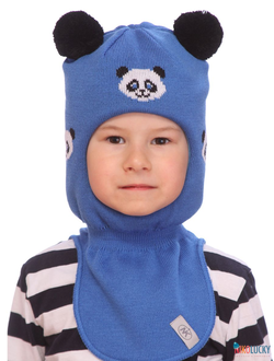 Шапка-шлем  21101-05, цвет ярко-синий,черный,белый р. 48-50