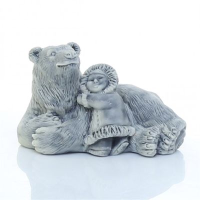 ДЕВОЧКА С МЕДВЕДЕМ, литьевой мрамор.ОПТ