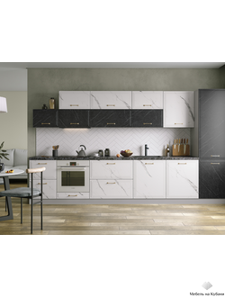 Риволи Мрамор арктик модульная кухня