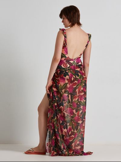 Купальник слитный с рюшами