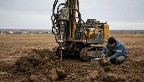 Бурение инженерной скважины малогабаритной установкой на участке в Оренбурге