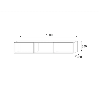 Инфинити тумба под ТВ подвесная 1800 мм Белый / мдф белый матовый