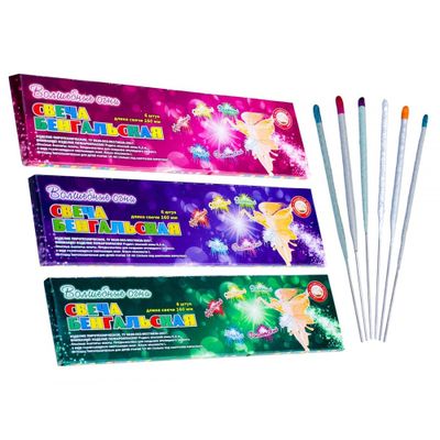 Бенгальские свечи цветопламенные 160 мм 6 шт.