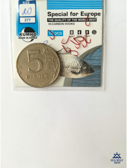 Крючки Kumho 277 R 1/10 №20 красные