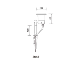 Прожектор ландшафтный на колышке 8042 (GU10)
