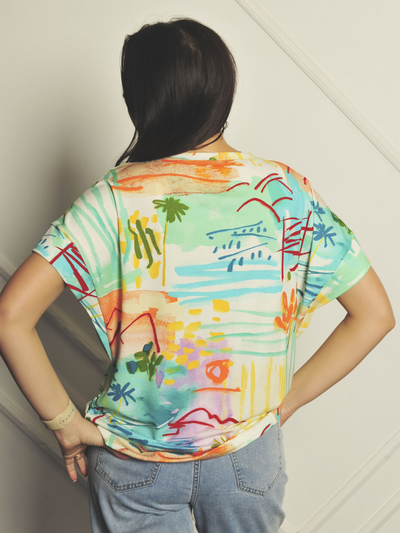 Футболка Арт: 661-0324-пальма