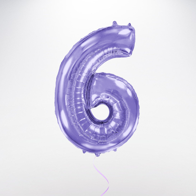 Цифра фольгированная, сиреневая (102см)