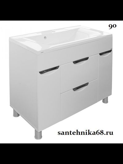 Тумба для ванной Микслайн ЭТЬЕН 65 75 80 90 100 см ПВХ с раковиной Andrea Элен 65 75 80 90 100см