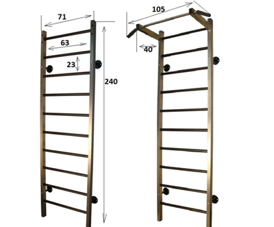 Шведская стенка PRO с турник-брусьями PRO и доской для пресса ДП
