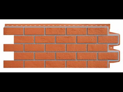 Фасадная панель "Состаренный кирпич", цвет коралловый, серия премиум | Grand Line