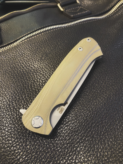 Складной нож ЧИЖ-DOUBLE рукоять G10, цвет тан