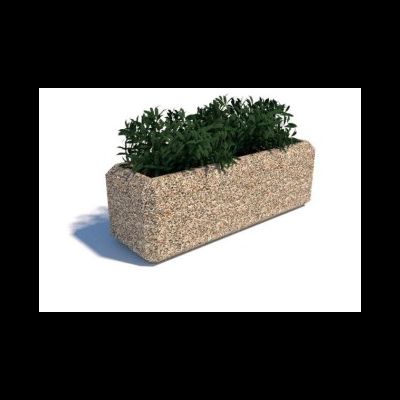 Уличное кашпо для цветов из архитектурного бетона №5 (коричневый)